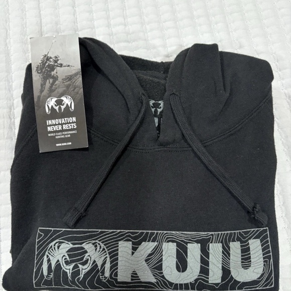 KUIU Woman’s Topo Block Logo Hoodie Black XL EUC - Picture 2 of 9